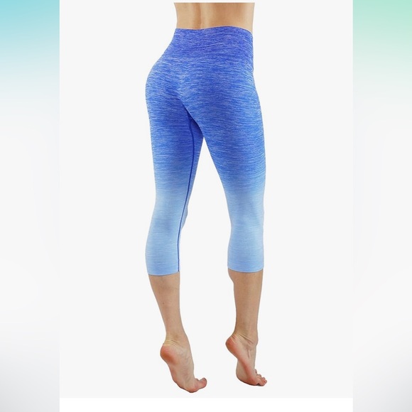 HOMMA Women's Blue Ombre Capris - Picture 3 of 10
